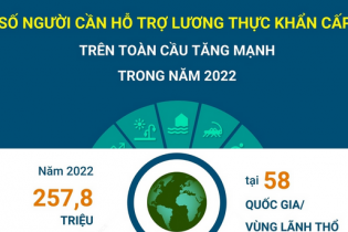 Số người cần hỗ trợ lương thực khẩn cấp trên toàn cầu tăng mạnh trong năm 2022