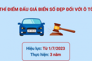 Thí điểm đấu giá biển số xe ô tô từ 1/7/2023