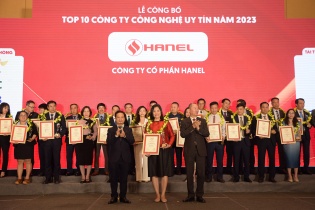 Hanel có tên trong Top 10 Công ty uy tín ngành Ngân hàng - Bảo hiểm - Công nghệ năm 2023