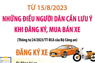 Những điều người dân cần lưu ý khi đăng ký, mua bán xe từ 15/8/2023