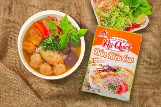Cách nấu bún riêu thơm ngọt vị riêu cua đồng với gia vị nêm sẵn Aji-Quick Bún Riêu Cua