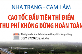 Nha Trang - Cam Lâm: Cao tốc đầu tiên thí điểm thu phí không dừng hoàn toàn