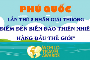 Phú Quốc lần thứ 2 nhận giải thưởng "Điểm đến biển đảo thiên nhiên hàng đầu thế giới"