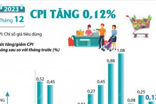 CPI tháng 12/2023 tăng 0,12%