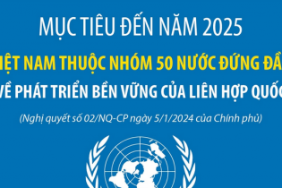 Mục tiêu đến năm 2025 Việt Nam thuộc nhóm 50 nước đứng đầu về phát triển bền vững