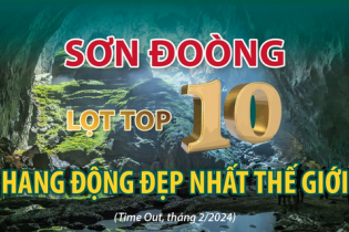 Sơn Đoòng lọt Top 10 hang động đẹp nhất thế giới