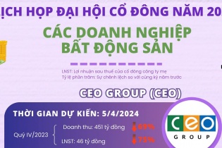 Lịch họp đại hội đồng cổ đông năm 2024 của ngành bất động sản