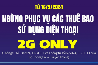 Ngừng phục vụ các thuê bao sử dụng điện thoại 2G Only từ ngày 16/9/2024