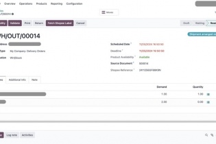 Odoo ra mắt tính năng liên kết Shopee 