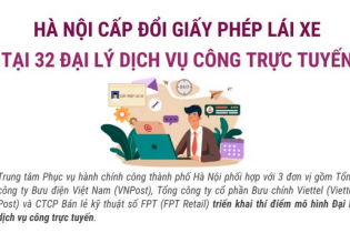Hà Nội cấp đổi giấy phép lái xe tại 32 đại lý dịch vụ công trực tuyến