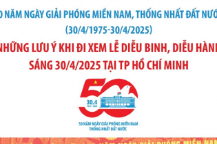 Cần chú ý gì khi đi xem lễ diễu binh, diễu hành Kỷ niệm 50 năm Ngày Giải phóng miền Nam
