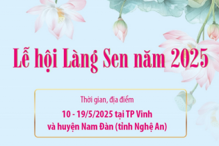 Lễ hội Làng Sen năm 2025 được tổ chức quy mô cấp quốc gia