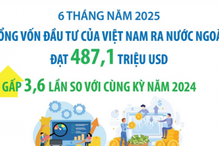 Đầu tư của Việt Nam ra nước ngoài gấp 3,6 lần so với cùng kỳ năm trước