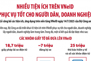 Nhiều tiện ích trên VneID phục vụ tốt cho người dân, doanh nghiệp