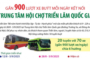 Hà Nội bố trí gần 900 lượt xe buýt/ngày phục vụ tham quan Triển lãm "80 năm hành trình Độc lập - Tự do - Hạnh phúc" Hà Nội bố trí gần 900 lượt xe buýt/ngày phục vụ tham quan Triển lãm "80 năm hành trình Độc lập - Tự do - Hạnh phúc"