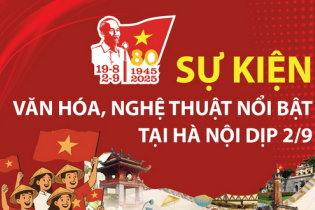 Những sự kiện văn hóa, nghệ thuật nổi bật tại Hà Nội chào mừng 80 năm Cách mạng tháng Tám và Quốc khánh 2/9 Những sự kiện văn hóa, nghệ thuật nổi bật tại Hà Nội chào mừng 80 năm Cách mạng tháng Tám và Quốc khánh 2/9