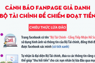 Cảnh báo fanpage giả danh Bộ Tài chính để chiếm đoạt tiền