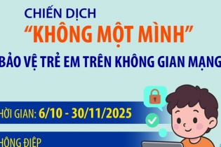 Chiến dịch "Không một mình" bảo vệ trẻ em trên không gian mạng