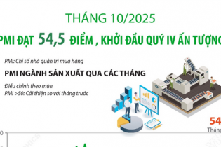 PMI đạt 54,5 điểm, ngành sản xuất Việt Nam khởi đầu quý IV ấn tượng
