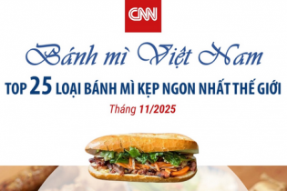 Bánh mì Việt Nam nằm trong Top 25 loại bánh mì kẹp ngon nhất thế giới
