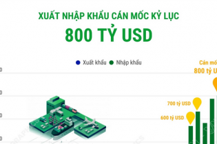 Xuất nhập khẩu cán mốc kỷ lục 800 tỷ USD 