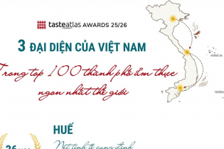 3 đại diện của Việt Nam trong Top 100 thành phố ẩm thực ngon nhất thế giới
