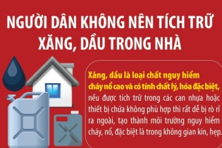Người dân không nên tích trữ xăng, dầu trong nhà