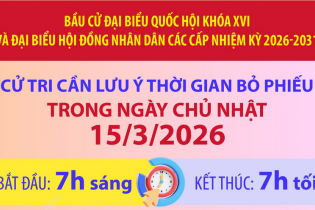 Bầu cử Quốc hội và HĐND: Cử tri cần lưu ý thời gian bỏ phiếu