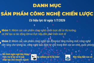 Danh mục sản phẩm công nghệ chiến lược từ ngày 1/7/2026