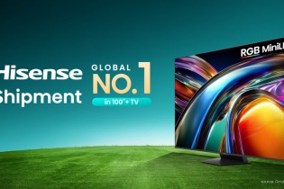 Omdia Q1/2026: Hisense củng cố vị thế dẫn đầu toàn cầu ở phân khúc TV 100 inch trở lên