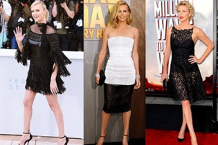 Charlize Theron ấn tượng với váy của những thương hiệu lớn
