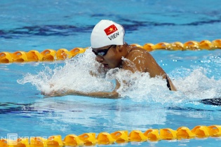 Ánh Viên lập kỷ lục SEA Games ở vòng loại 400 mét cá nhân hỗn hợp