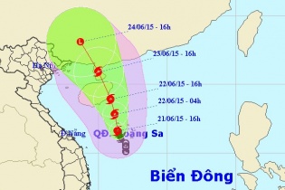 Sắp có bão số 1 giật cấp 10 -11 ở vùng biển Hoàng Sa