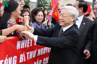 Những hình ảnh đầu tiên của Tổng Bí thư Nguyễn Phú Trọng trong chuyến thăm Hoa Kỳ