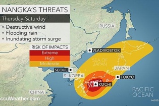 Bão Nangka sắp đổ bộ vào Nhật Bản, sơ tán hơn 4.000 cư dân