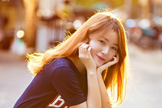 Nữ sinh Minh Duy xinh đẹp dịu dàng dưới ánh hoàng hôn