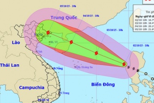 Bão Mujigae có thể đổ bộ Quảng Ninh - Hải Phòng