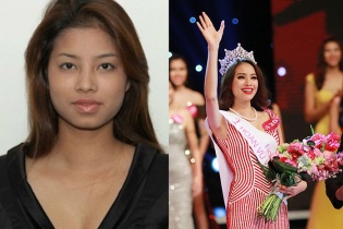 Quá trình thay đổi nhan sắc "ngoạn mục" của Hoa hậu Phạm Hương