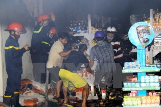 Thái Nguyên: Cháy cửa hàng tạp hóa, 2 ông cháu tử vong