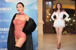 Tóc Tiên, Minh Hằng đọ vẻ nóng bỏng đêm giao thừa