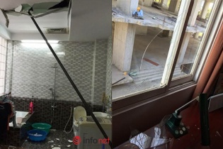 "Hú vía" sắt lao thủng mái nhà, đập nát kính nhà dân sống cạnh Saigonres Plaza