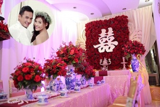 Tiệc cưới Lương Thế Thành - Thúy Diễm trang trí với 10.000 bông hồng
