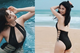 Sĩ Thanh phô diễn đường cong nóng bỏng với bikini 