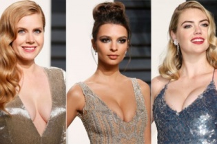 Sao mặc váy khoét ngực sâu ở tiệc hậu Oscar