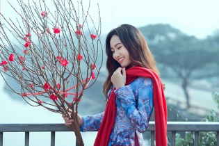 Diễn viên Trúc Mây đẹp dịu dàng trong bộ ảnh Đón xuân về