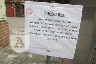 Dán thông báo nhắc nhở chủ xe trước khi xử phạt, CAP Quỳnh Lôi được khen "quá lịch sự"