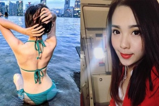 Nhan sắc “gây thương nhớ” của nữ tiếp viên hàng không trong bức ảnh bị chụp trộm