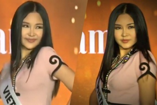 Ngân Anh gây tranh cãi trong màn giới thiệu tại Miss Intercontinental