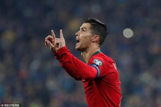 C.Ronaldo cán mốc 700 bàn thắng, Bồ Đào Nha vẫn thua Ukraine