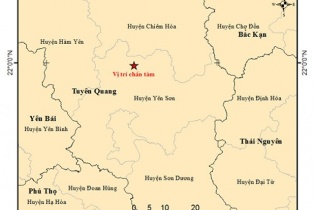 Tuyên Quang: Xảy ra động đất độ lớn 3,3 tại huyện Yên Sơn